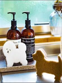 4 piezas, Esponja para lavar platos, Estropajo, Esponja de limpieza de cocina, Esponja para lavar platos compuesta de tres capas, con forma de perro adorable, un regalo perfecto e interesante - A - Ver 7