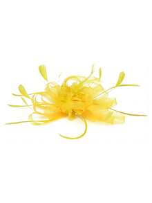 3D Floral Bridal Headpiece, Suitable For Important Occasions - Yellow - View 2