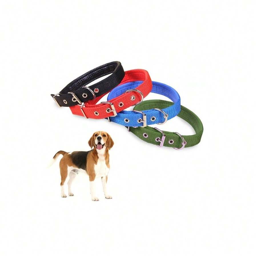 OISE ART STORE Collare In Nylon C/ Imbottitura Per Cani Di Tg. Media Chiusura Fibbia Regolabile - - Multicolore - Visualizzare 1