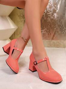 Elegant, Stylish, And Comfortable Women's High Heels, Available In A Variety Of Colors, Suitable For Parties, Pool Parties, Dances, Weddings, And Daily Commutes. - 珊瑚橙 - 查看 3