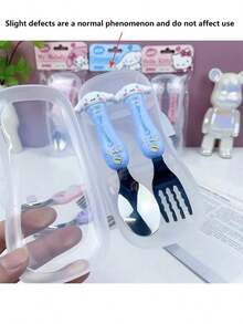 SANRIO Bộ thìa dĩa  đen dễ thương của  (2 chiếc/hộp), hình chú chó tai to hoạt hình dễ thương, thích hợp làm quà tặng sinh nhật, quà tốt nghiệp, dùng trong nhà hàng, nhà bếp, phụ kiện du lịch, v.v. (Không có bao bì carton) - Nhiều màu - Xem 14