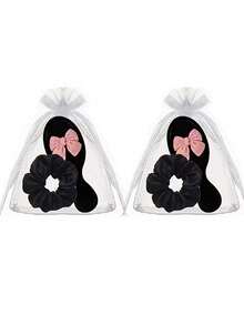 2/3/6/15/30pcs Spa Sleepover Party Supplies, Hair Washing Styling Comb, Bow Decor Hair Brush, Satin Hair Scrunchies, Organza Gift Bags, Suitable For Bachelorette Slumber Party, Wedding Bridesmaid Gifts, Proposal Favors, Theme Party Souvenirs - Multicolor - View 14