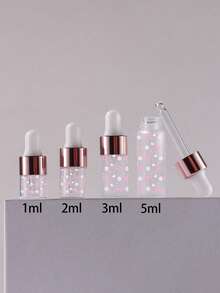 Butterfly Pattern Glass Essential Oil Dropper Bottle, Leak-Proof Empty Bottle, Perfume Sub-Bottling Bottle, Travel Container, Serum Bottle, For Essential Oils, Cosmetics, Perfumes And Other Liquids - A Travel Essential. - Multicolor - View 4