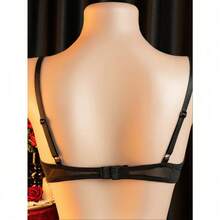 Sexy Deep V Bra And Skirt Set, Women's Underwear Plaid Uniform Combination, Suitable For Role Playing And Parties - 黑與白 - 查看 4