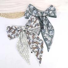 1条女士时尚优雅百搭高端复古腰果双面真丝围巾，可作颈巾配饰，搭配连衣裙、牛仔裤、领带、发带、薄围巾，春夏款 - 彩色 - 查看 8