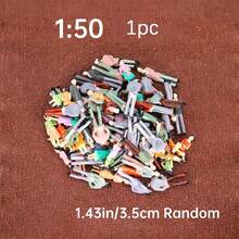 1/10pcs ABS Plastic Colorful 1:50/30 Scale Miniature Figures, 1.43/2.36in Model For Train/Landscape/Architecture/Museum DIY Scene Making Collection, Used For Diorama Kits, Diorama Display, Easy To Store, Plastic (Style And Color Random) - Multicolor - View 13