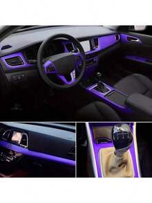 1卷耐用碳纤维TPU汽车贴膜 - 自粘防水乙烯基贴膜，适用于室内/室外装饰，柔和粉色边缘，适用于汽车，汽车乙烯基贴膜，汽车配件改装 - 均碼 - 查看 3