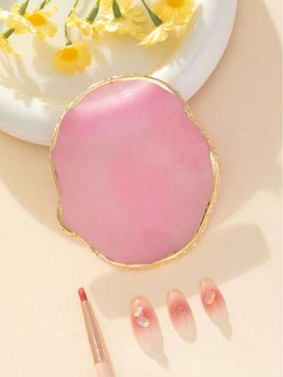 Resin Nail Art Palette, Nail Polish Palette Mixed Color Gamut Edge Nail Art Color Mixing Tray DIY Nail Gel Makeup Display Pallet For Nail Art Press On Nails Short Acrylic Press On Nails