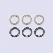 2pcs/4pcs/6pcs Thick Handmade Rhinestone Spring Rings, Keychain, Car Key Holder, Bag Accessories, 1-Inch Large Zinc Alloy Spring Rings, Open Rings DIY Keychain, Car Key Pendant - Multicolor - View 16