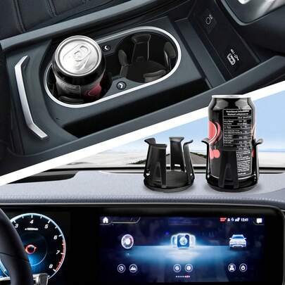 2026 Upgraded Adjustable Clip-On Car Cup Holder Mat, Self-Adhesive Anti-Spill Cup Holder, Universal Car Interior Accessories Fit For Cups & Bottles