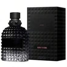 mo Born In Roma EDT Masculino 100ml Perfume feromonas | Frasco de lujo con textura de diamante incrustaciones y diseño negro | Fragrancia oriental amaderada intensa | Perfecto para sofisticación diaria negocios veladas románticas y regalos de Navidad cumpleaños aniversario | Colonia de alta gama para caballeros elegantes Quick Ship - Cálido y picante - Ver 1