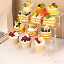 Acrylic Dessert Display Stand, Cake Cup Display Rack, Snack Display Stand For Buffet, Birthday Party, Wedding Tabletop Display - Clear - View 2