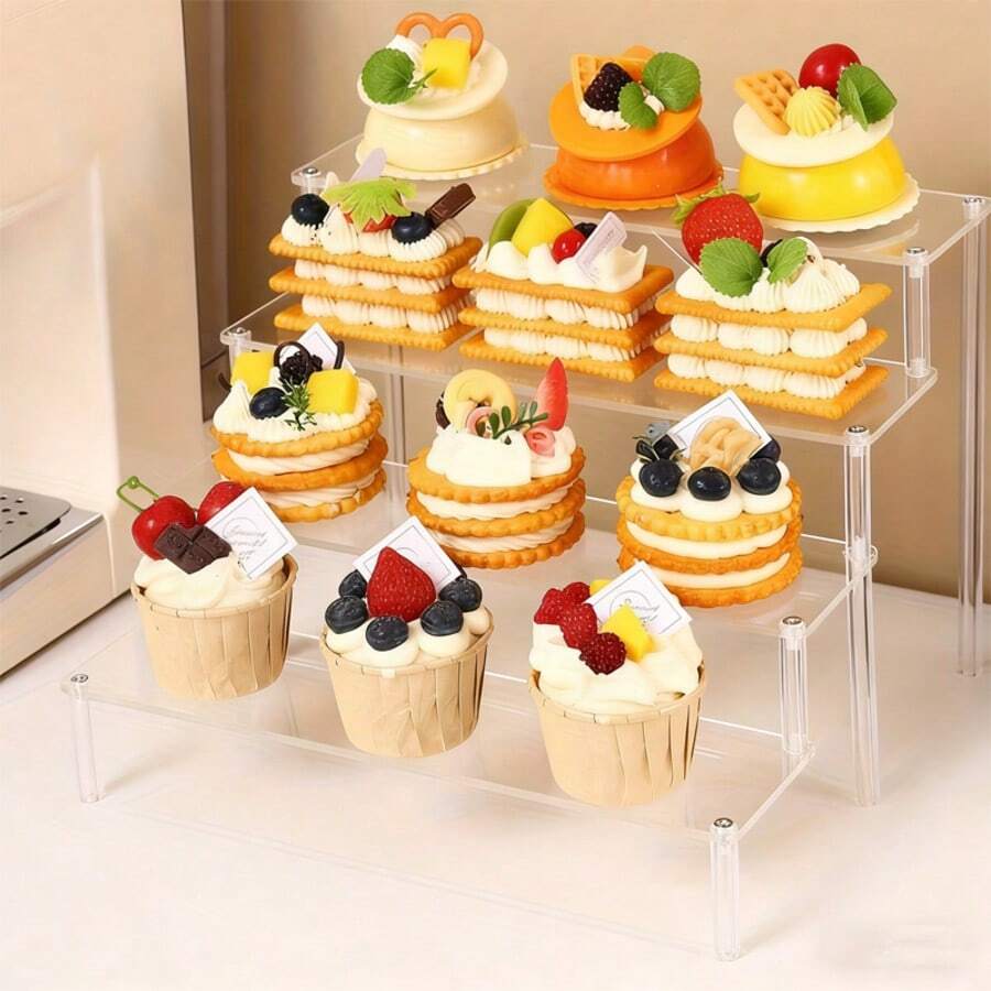 Acrylic Dessert Display Stand, Cake Cup Display Rack, Snack Display Stand For Buffet, Birthday Party, Wedding Tabletop Display