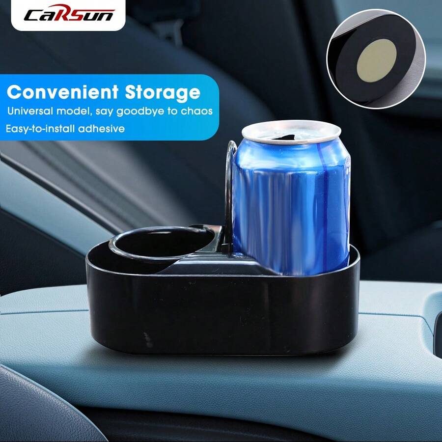 Carsun车载杯架中央扶手箱收纳盒，扶手箱储物盒，可放置水杯、钱包和其他物品，汽车配件