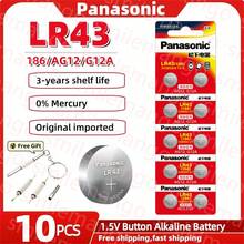 10-100pcs Panasonic LR43 186 AG12 386 SR1142 LR1142 SR43 301 V12GA 1.5V Alkaline Button Cell Batteries, Suitable For Watches, Calculators, Etc. - LR43 Panasonic (GF) - View 11