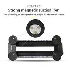 20英寸LED交通信号灯指示器，汽车紧急警示灯条，黄白闪光灯，12V/24V - 20英寸 - 查看 4