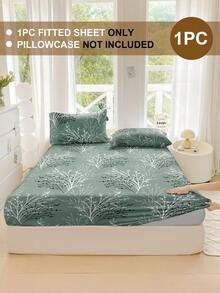 1pc Mattress Protector Cover, Wrinkle-Free, Breathable Fitted Sheet With Deep Pocket, Anti-Pilling, Stretchy, Silent, Non-Slip Suitable For All Size Beds, Home/Dorm Bedroom Decor, Machine Washable, Skin-Friendly, All Season Bedding Essential, Durable & Easy Care, Modern Aesthetic, Botanical Print - Multicolor - View 2