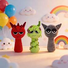 3 Pack Sprunki Incredibox Plush Toys, Cute Stuffed Animal Plushies For Kids & Game Fans, Soft Cartoon Character Dolls, Ideal Birthday Gifts & Room Decor - 彩色 - 查看 6