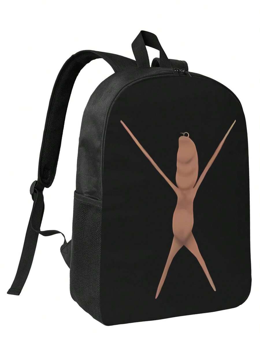 Marcus The Worm Out Of I'm Going To Obliterate Your Toilet Urban Chic Polyester Backpack Comfortable And Perfect For Everyday Outfits. - Black - View 1