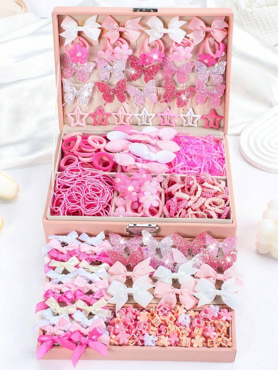 Princess Gift Hair Accessories Set, Hair Clips, Headbands, Hair Ties, Claw Clips - Multicolor - View 1