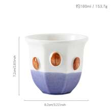 180ml Ceramic Coffee Cup, Popular Handgrip Latte Art Espresso Mug, Creative Owner Cup, Tea Cup, Water Cup - Multicolor - View 14