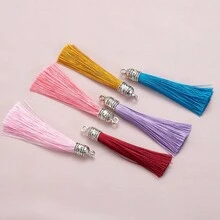 10个6厘米彩色流苏吊坠，适用于DIY复古耳环、吊坠和珠宝制作配件 - 6cm流蘇 - 查看 4