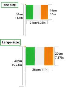 50/30/20/10/5 Pcs St. Patrick's Day Flags, Irish National Flags, Irish Hand Held Round Top Flags, Party Decorations, Suitable For Parades, World Cup, Festivals, International Holidays - Multicolor - View 5