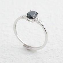 925 Sterling Silver Women's Ring Inlaid With 7*5mm Natural Amethyst/Garnet/Tourmaline/Jasper, Crystal Wedding Jewelry, Valentine's Day/Birthday Gift - Silver - View 12