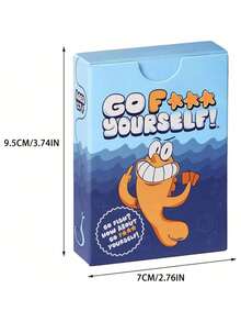 (1 件) 恶作剧纸牌游戏，Go Fish Life 的小羞辱游戏，互动趣味家庭游戏和全新恶作剧礼物 - 藍 - 查看 2