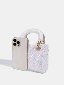 1pc Women's New Fashion Sequin Elegant Handbag, High-End Shoulder Crossbody Bag, Chain Bag, Coin Purse, Wallet, Mother-Daughter Matching Bag, Clutch, Evening Bag, Suitable For Daily Use, Party, Travel, Ideal Gift - Multicolor - View 34