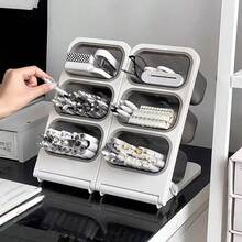 2件套化妆品收纳套装，含3个小收纳盒，置于置物架上，可用于浴室收纳整理、牙刷牙膏架、沐浴露收纳篮、桌面收纳、化妆品收纳、浴室置物架、情人节礼物、返校用品、文具收纳、口红香水架、桌面配件、家居装饰、礼品 - 彩色 - 查看 11