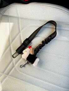 1 pieza Correa de para perro en el auto con cinta reflectante, correa elástica y retráctil para sujetar mascotas en el auto - A - Ver 9