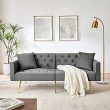 Sofa Bed Mattress - Gray + Velvet - View 7