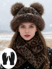 1顶或2顶男女通用纯色冬季防风保暖抓绒内衬渔夫帽，仿毛皮护耳渔夫帽，针织蒙古帽。适合日常外出、滑雪、骑行等场合。 - 彩色 - 查看 10