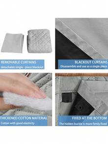 1 tấm rèm màu trơn, cản sáng 100%, có lớp lót cotton, cách nhiệt, cách âm, chống lạnh, chống tia UV, lớp lót có thể tháo rời, thiết kế khoen và móc treo phía trên, thích hợp cho phòng khách, phòng ngủ, ban công và trang trí nhà cửa. - Nhiều màu - Xem 3