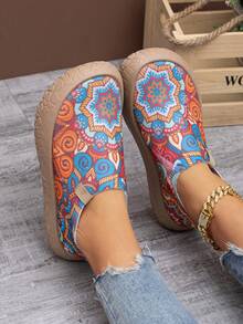 Women's Slip-On Flat Loafers, Fashion Comfortable Versatile Thick Sole Casual Sneakers - Multicolor - View 10