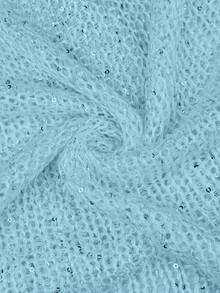 Áo khoác dáng rộng Yuwenier gợi cảm, cổ chữ V khoét sâu, xuyên thấu, đính sequin và tay cánh dơi, thích hợp cho các buổi đi chơi, tiệc tùng, Halloween và các dịp khác, dành cho nữ mùa xuân. - Màu xanh lam - Xem 7