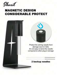 shoxil 1个304不锈钢12针0.4mm咖啡压粉及分配工具，带支架，咖啡分配针工具 - 松粉針 - 查看 7