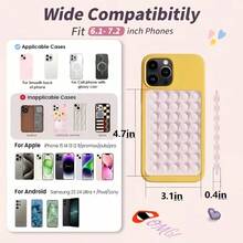 2件装便携式双面硅胶吸盘手机支架 | 角度可调，设计紧凑，适用于化妆、跳舞、健身、瑜伽、淋浴、看电视和录像 - 彩色 - 查看 3