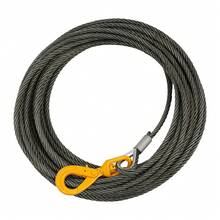 ZhdnBhnos Wire Rope Steel Winch Cable With ° Swivel Self-Locking Hook, Heavy Duty Lifting & Towing Rope For Hoist Crane Trailer Off-Road,  Lbs Breaking Strength (Red, /" X ') - Variant,8 - View 7