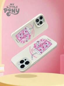 MY LITTLE PONY 1个全新创意小马宝莉图案独特皮革质感手机壳，兼容苹果17 Pro Max/Air、16、11/12/13/14 Plus/XR/7/8 Plus/15 Pro Max、S25/S24/S23/A14/A15/A33/A71/A54 - 白色 - 查看 3