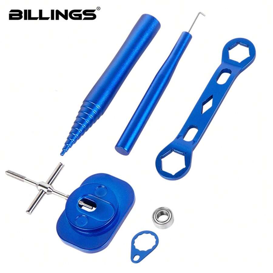 BILLINGS Fishing Reel Bearing Pin Remover And Spool Disassembling Tool Aluminum Alloy Wrench Kit Spinning Baitcasting Reel Maintenance Essential Fishing Tool - Multicolor - View 1