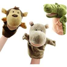 3 PCS Títeres de Mano para Niños, Marionetas de Mano de Animales de Peluches de Alta Calidad para Alivio la Ansiedad, Cuentacuentos, Preescolar, Muñecos para Juegos de rol (Estilo 3),40981487 - Púrpura malva - Ver 1