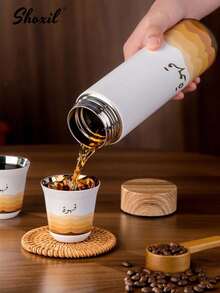 shoxil 3pcs Stainless Steel Insulated Cup Set, Middle Eastern Style Insulated Cup Set, Vacuum Insulated Cup, White Coffee Cup, Double-Layer Insulated Coffee Cup, For Home, Gift, Office, Party, Car - Cup - View 3