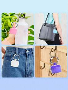 1pc Multi-Color Portable 4*3.8CM Plastic Jewelry Organizer, Small Necklace Bracelet Storage Box, Jewelry Box, Travel Jewelry Holder, Pill Box, Key Chain Container, Compact Round Metal Ring Box, Ideal For Outdoor Travel Jewelry Storage - White - View 5