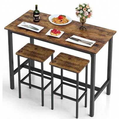 Juego de mesa de comedor con sillas, mesa de bar y juego de sillas