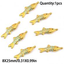 1个不锈钢彩色鱼形单孔吊坠，DIY珠宝制作，手工串珠工艺材料 - diy - 查看 15