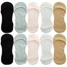 女士隐形夏季薄款透气柔软船袜，低帮无痕袜 - 彩色 - 查看 13