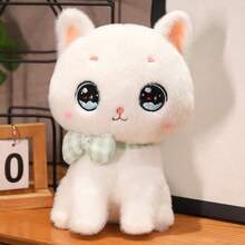 可爱卡通听话猫咪毛绒玩具，大眼睛小猫玩偶，儿童卧室寝具伴侣毛绒玩具枕头，儿童节/生日礼物（女孩） - 30公分 - 查看 6