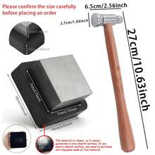 KLONKEE Juego de herramientas de joyería con yunque plano de acero, incluye alfombrilla de goma y martillo de cincelado, adecuado para reparación de joyería y estampado de metal - Multicolor - Ver 18